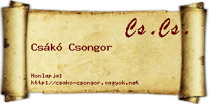 Csákó Csongor névjegykártya