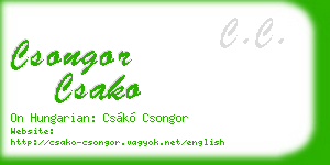 csongor csako business card