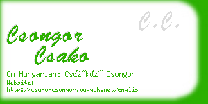csongor csako business card